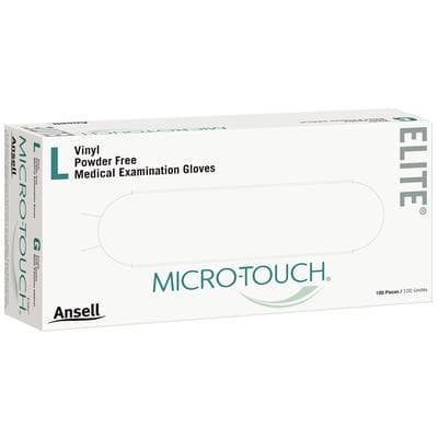 Micro-Touch Elite Vinyl Exam Gloves, Powder-Free, Non-Sterile, Large, Cream, 100/Box, 3093 thumbnail 15