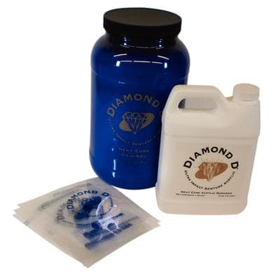 Diamond D Ultra Impact Acrylic, Heat-Cure, Powder/Liquid Kit, Original Shade, 5 lb Powder & 1 Quart Liquid, 1/Pk, 1013065 thumbnail 14