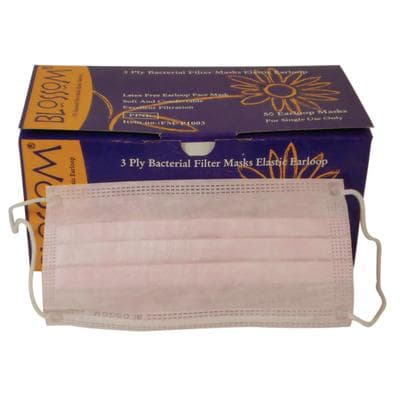 Blossom ASTM Level 2 Earloop Face Mask, Pink, 50/Box, FM-P1003 thumbnail 6