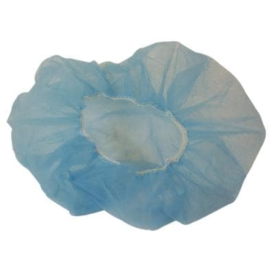 Maytex Latex-Free Bouffant Cap, Blue, 21", 100/Box, 5 Boxes/Case - Latex-Free Bouffant Cap - Blue 100/Box, 5 Boxes/Case - Image 1