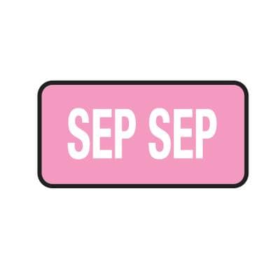 Tab® Compatible Individual Monthly Aging Label, 1" W x 1/2" H, 500/Roll - September, Pink - Tab® Compatible Individual Monthly Aging Label, 1" W x 1/2" H, 500/Roll - September, Pink - Image 1