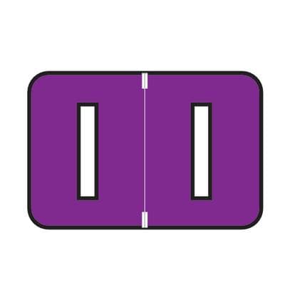 Jewel Tone™ Alpha Label, Individual File Box Letter, 1-1/2" W x 1" H, 225/Pkg, Letter I, Purple - Jewel Tone™  Alpha Label, Individual File Box Letter, 1-1/2 W x 1 H, 225/Pkg - I, Purple - Image 1