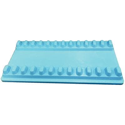 Plasdent Instrument Mat, Large, Neon Blue, 4" x 7.5", Holds 12 Instruments, Autoclavable, 1/Pkg - Instrument Mats – Large, Neon Colors - Neon Blue - Image 1