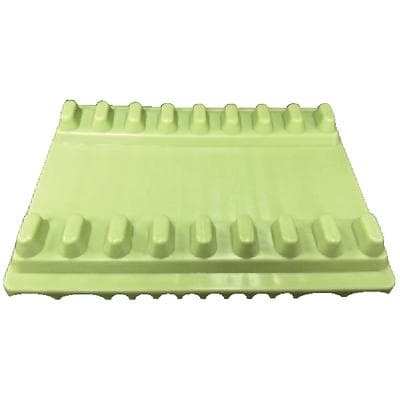 Plasdent Instrument Mat, Small, Green, 4-1/8" W x 5-3/16" L, Reversible, Holds 8 or 12 Instruments thumbnail 2