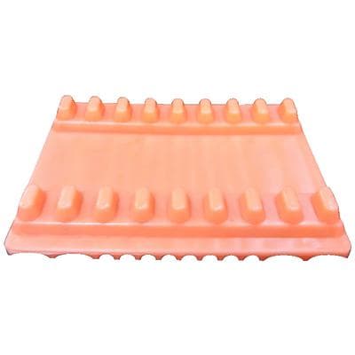 Plasdent Instrument Mat, Small, Coral/Flame, 4-1/8" W x 5-3/16" L, Reversible, 1/Pkg - Instrument Mats, Small - Coral - Image 1