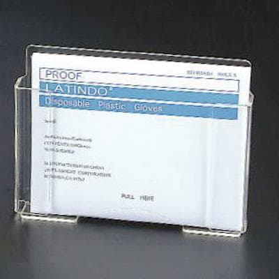 Plasdent Overglove Box Holder, Clear, 8" W x 6" H x 1" D, Countertop Glove Dispenser thumbnail 2