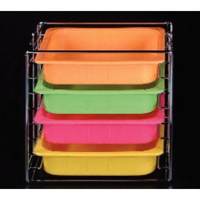 Plasdent Chrome Tub Rack, Long Side Loading, 15" W x 9-3/4" D x 14-1/8" H, Holds 4 Tubs thumbnail 5