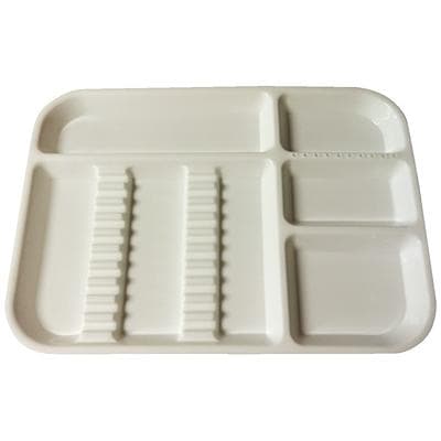Plasdent Divided Set-Up Tray, Size B (Ritter), White, 13-1/2" x 9-5/8" x 7/8", 300BD-1 thumbnail 6