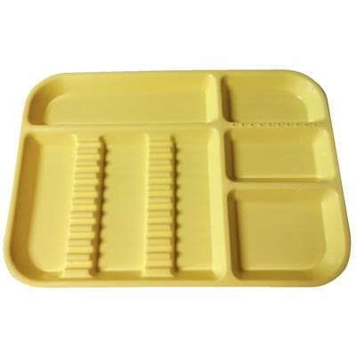Plasdent Divided Set-Up Tray, Size B (Ritter), Yellow, 13-1/2" x 9-5/8" x 7/8", 1/Pk, 300BD-3 thumbnail 9