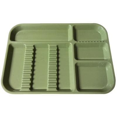 Plasdent Divided Set-Up Tray, Size B (Ritter), Green, 13-1/2" x 9-5/8" x 7/8", 1/Pk, 300BD-4 thumbnail 10