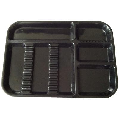 Plasdent Divided Set-Up Tray, Size B (Ritter), Black, 13-1/2" x 9-5/8" x 7/8", 300BD11 thumbnail 5