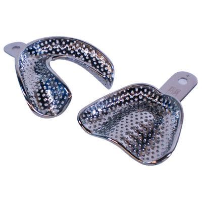 Bosworth Stainless Steel Edentulous Perforated Full-Arch Impression Trays, Set of 8 (4 Upper / 4 Lower), #1-#8, 0921307 thumbnail 6