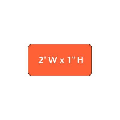 Custom Label, 2" W x 1" H, 1,000/Pkg (2 Rolls), Multiple Colors Available - Custom Label, 3 W x 2 H, 1,000/Pkg (2 Rolls) - 2 W x 1 H - Image 1