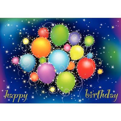 Birthday (DDS/MD) Personalized Postcards, Ballooniverse, Full Color, 6" W x 4-1/4" H, 100/Pkg - Birthday (DDS/MD) Personalized Postcards, 100/Pkg - Ballooniverse, 6" W x 4-1/4" H - Image 1