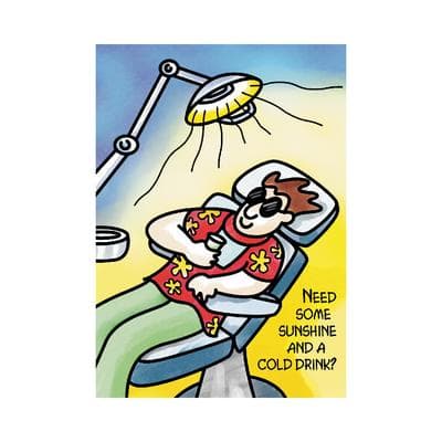 Reminder Postcards (DDS/MD) 4-Up Laser, 100/Pkg - Need Some Sunshine and A Cold, 4-1/4" W x 5-1/2" H - Reminder Postcards (DDS/MD) 4-Up Laser, 100/Pkg - Need Some Sunshine and A Cold, 4-1/4" W x 5-1/2" H - Image 1