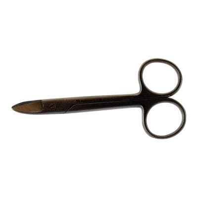 J&J Instruments Crown & Collar Scissors, 4.5" Curved, Serrated, Stainless Steel, 12-040 thumbnail 7