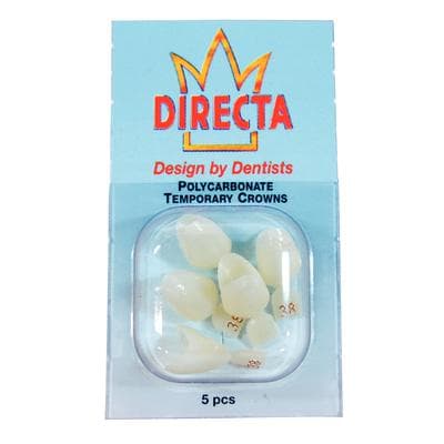 Directa Temporary Polycarbonate Crowns, Translucent, Cuspid, Size 38, 5/Pack, 609238 thumbnail 4