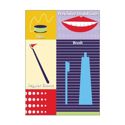 Reminder Postcards (DDS/MD) Personalized, Dental Care, 4-1/4" W x 6" H, Full Color, 100/Pkg - Reminder Postcards (DDS/MD) Personalized, 100/Pkg - Dental Care, 4-1/4" W x 6" H - Image 1