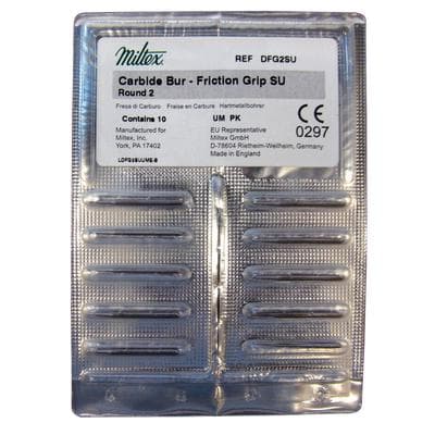 Miltex Tungsten Carbide Bur, FG Extra Long/Surgical, Round #2, 10/Pkg, DFG2SU thumbnail 6