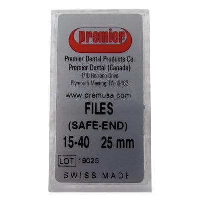 Premier K-Files, Stainless Steel, 25mm, Assorted #15-40, 6/Pk, 9053248 thumbnail 14