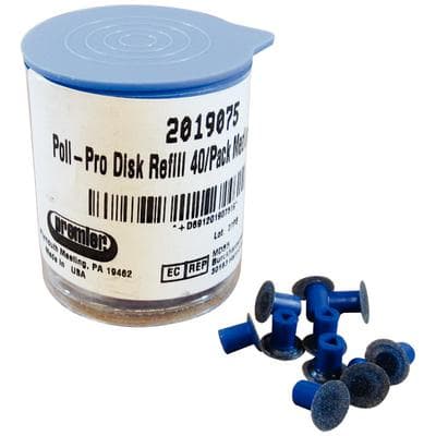 Poli-Pro Disc Composite Polishers, Refill, 5/16" (8mm), Medium, Grit Up, Dark Blue, 40/Pk, 2019075 thumbnail 14