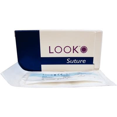 Look 787B Silk Suture, Black Braided, Non-Absorbable, 4-0, 18" (45 cm), C-17 Reverse Cutting Needle (3/8 Circle, 12 mm), 12/Box thumbnail 13