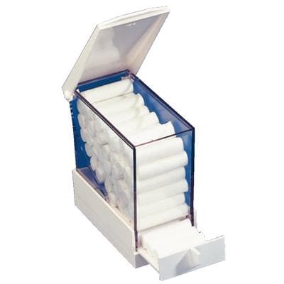 Cotton Roll Dispenser with Pull-Out Drawer, Beige, 4" H x 2" W x 4" D, 1600BG thumbnail 3