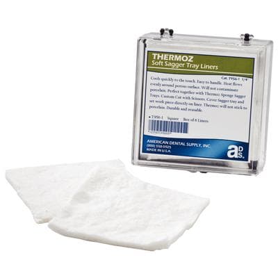 Thermoz Soft Sagger Tray Liner Kit, Square, 3 x 3, 12 Liners + 1 Sponge Tray thumbnail 2