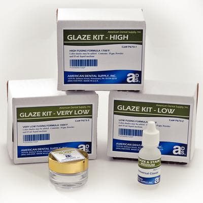 American Dental Supply Very Low Fusing Glaze Kit, 15ml Powder and 30ml Liquid thumbnail 2
