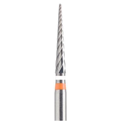 Meisinger Tungsten Carbide Twist Trimming & Finishing Bur, FG, Pointed Taper ET9, 1.4 mm, Ultra Fine (30 Flutes), White/Orange, 5/Pk, D0135U-014-FG thumbnail 7