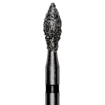 Meisinger Black Cobra Diamond Bur, B830-018, Super Coarse, Pointed Football, FG, 1.8 mm Diameter, 5/Pkg thumbnail 7