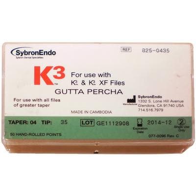 K3/K3XF Gutta-Percha Points, 0.04 Taper, Size #35, Green, 50/Pk, 825-0435 thumbnail 18