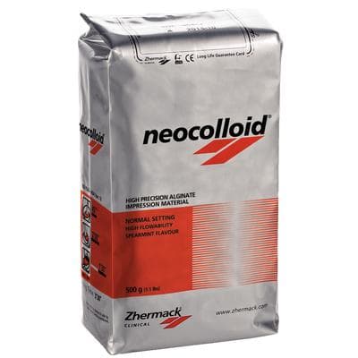 Zhermack Neocolloid Easy Flow Alginate Impression Material, Orange, Regular Set, 500 g Bag - Neocolloid Easy Flow – Orange, 500 g Bag - Neocolloid Easy Flow – Orange, 500 g Bag - Image 1