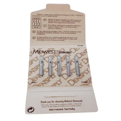 Midwest Multi-Use Diamond Bur FG 801-021M, Medium Grit, Round, 2.1 mm Diameter, 2.1 mm Length, Friction Grip, 5/Pkg, 471510 thumbnail 7
