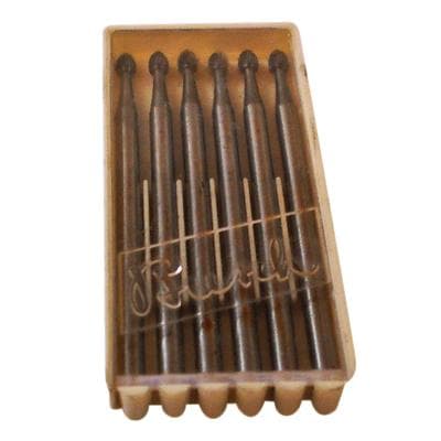 Pfingst Tungsten Vanadium Steel Bur, Finishing and Trimming, Flame Shape, 2.3 mm Head Diameter, HP, 6/Pkg, 224-023 - Tungsten Vanadium Steel Burs, Finishing and Trimming – Bud, 6/Pkg - Bud – 224-023, HP, 2.3 mm Diameter, 44.5 mm Shank Length - Image 1