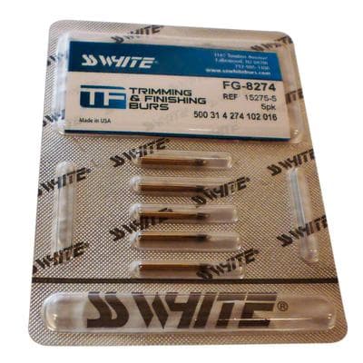 SS White Trimming & Finishing Carbide Bur, 20-Blade, FG, #8274, Modified Bullet, 5/Pkg, 15275-5 thumbnail 7