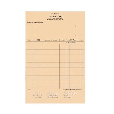 Accu-Log One-Write Ledger Cards, Personalized, 5-1/2" x 8-1/2", Buff, 500/Pkg - Ledger Cards, Personalized, White, 500/Pkg - Accu-Log - Image 1