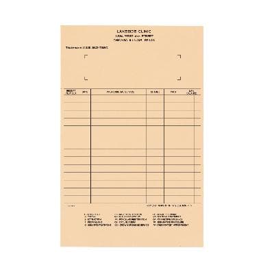 Fold-A-Log One-Write Ledger Cards, Personalized, 5-1/2" x 8-1/2", Buff, 500/Pkg - Ledger Cards, Personalized, White, 500/Pkg - Fold-A-Log - Image 1