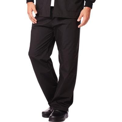 Fashion Seal Healthcare® Unisex Fashion Scrub Pants, 65/35 Fashion Poplin®, Black, 2XL, Drawstring, 1/Pkg - Fashion Seal Healthcare® Unisex Fashion Scrub Pants – 65/35 Fashion Poplin®, Black - 2 XL - Image 1