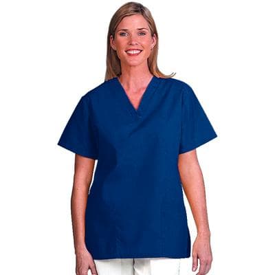 Fashion Seal Healthcare® Ladies' V-Neck Tunic, Navy, Extra Large, 65% Polyester/35% Cotton, Short Sleeve, 2 Pockets thumbnail 3
