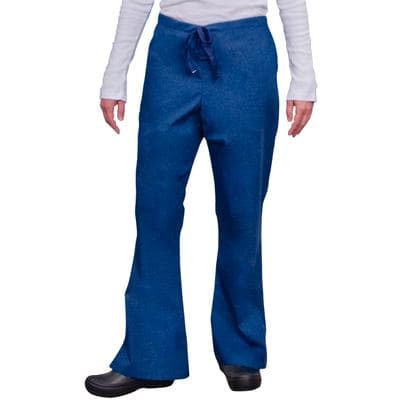 Fashion Seal Healthcare® Ladies' Drawstring Flare Pants, Regular Sizing - Navy, 2XL - Fashion Seal Healthcare® Ladies' Drawstring Flare Pants, Regular Sizing - Navy, 2 Extra Large - Image 1
