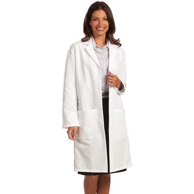 Fashion Seal Healthcare® Unisex Lab Coat, White, 65% Polyester/35% Cotton, 41"L, Extra Large, 3 Pockets, 1 Each thumbnail 3