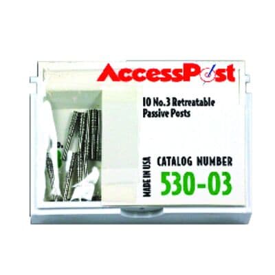 AccessPost Stainless Steel Passive Retreatable Post, Size 3 (1.6 mm), Green, 10/Pkg, Refill, 530-03 thumbnail 4