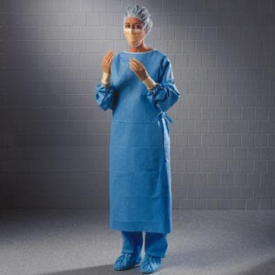 Halyard ULTRA Fabric Reinforced Surgical Gown, Sterile, Small, Blue, 30/Pkg - ULTRA Fabric Reinforced Surgical Gown – 30/Pkg - Small - Image 1