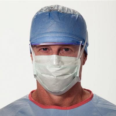 Halyard KC Anti-Fog Surgical Tie-On Mask with Derma-Touch Tape, Green, 50/Box, 49215 thumbnail 3
