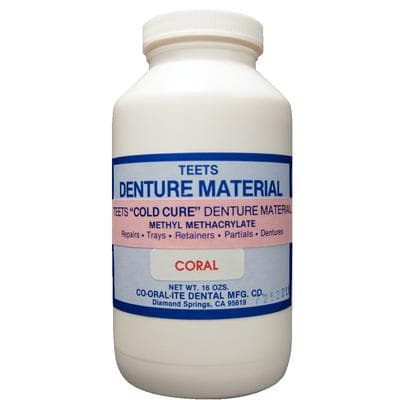 Teets Cold Cure Denture Material Powder, Coral, 1 lb, 01KT8PD4ZSR47ES26BAT9EXD4B thumbnail 2