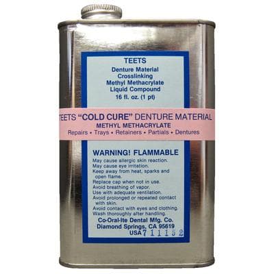 Teets Cold Cure Denture Material Liquid, 16 oz Bottle thumbnail 2