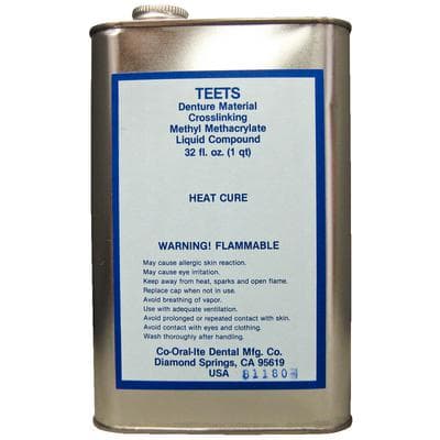 Teets Heat Cure Denture Liquid, 32 oz/Bottle, Co-Oral-Ite Dental - 7104 thumbnail 4