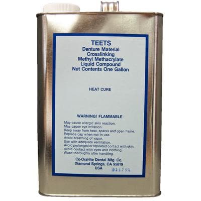 Teets Heat Cure Liquid, 1 Gallon, Co-Oral-Ite - Teets Heat Cure Liquid 1 Gallon - Image 1