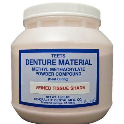 Teets Heat Cure Denture Base Resin Powder, Veined Tissue, 2.5 lb thumbnail 2